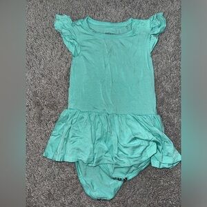 Posh peanut bodysuit dress teal 12-18 months